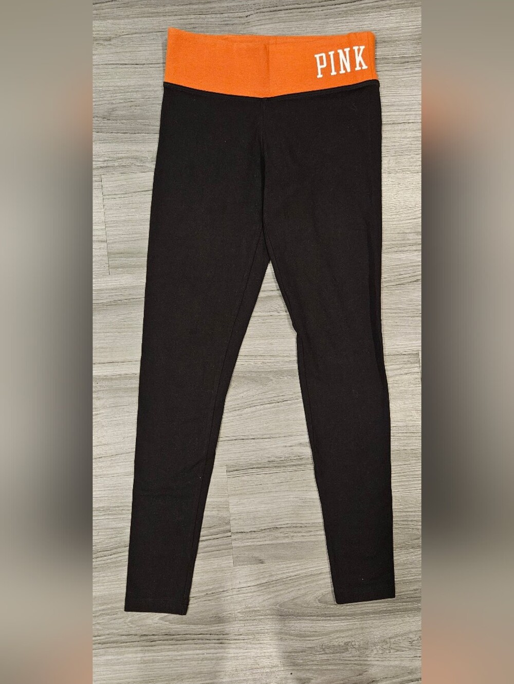 PINK Victoria 5th & Ocean Black Orange Waistband University of Texas Longhorns